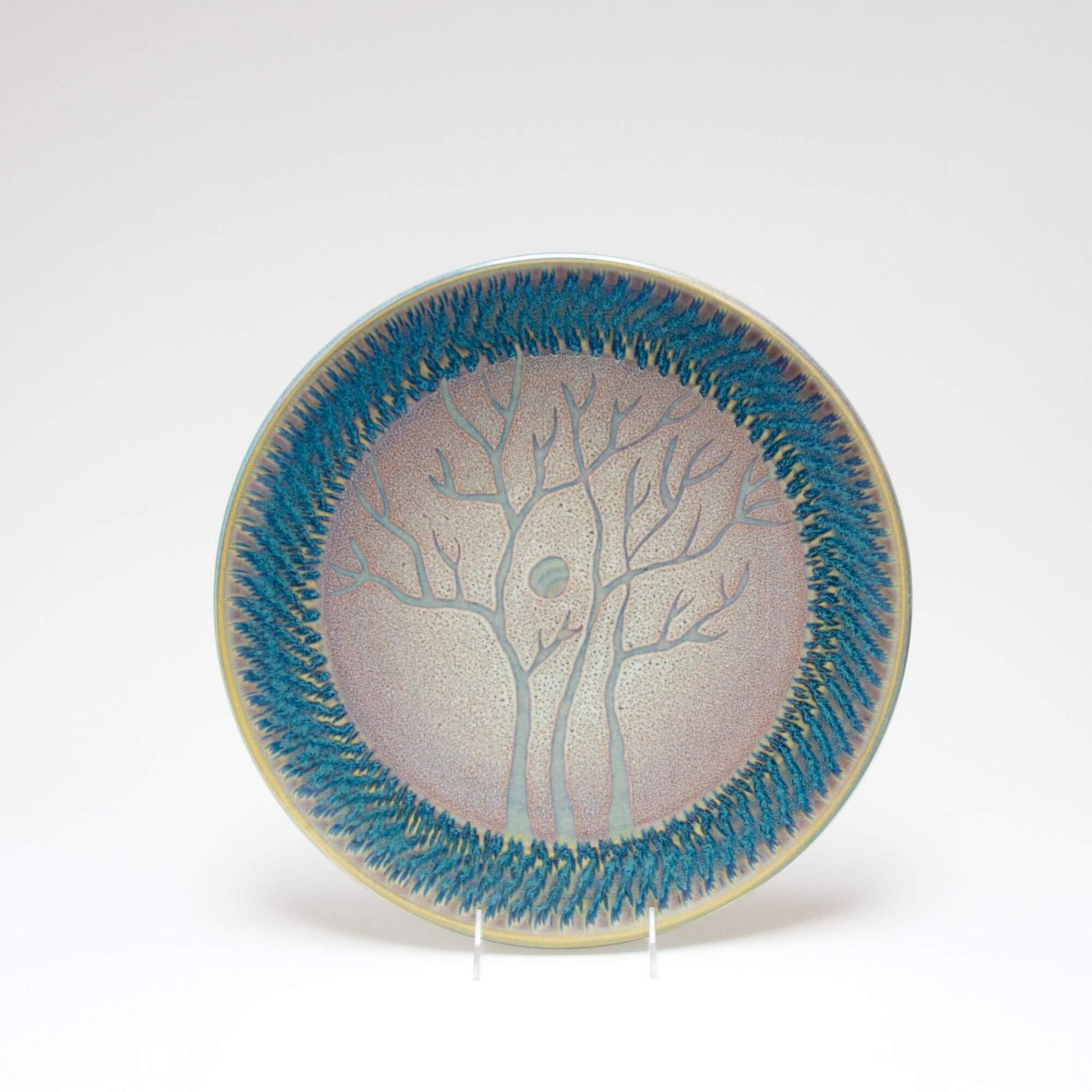 Handmade Pottery 15" Rimless Platter made by Carroccia Tony  in Italy