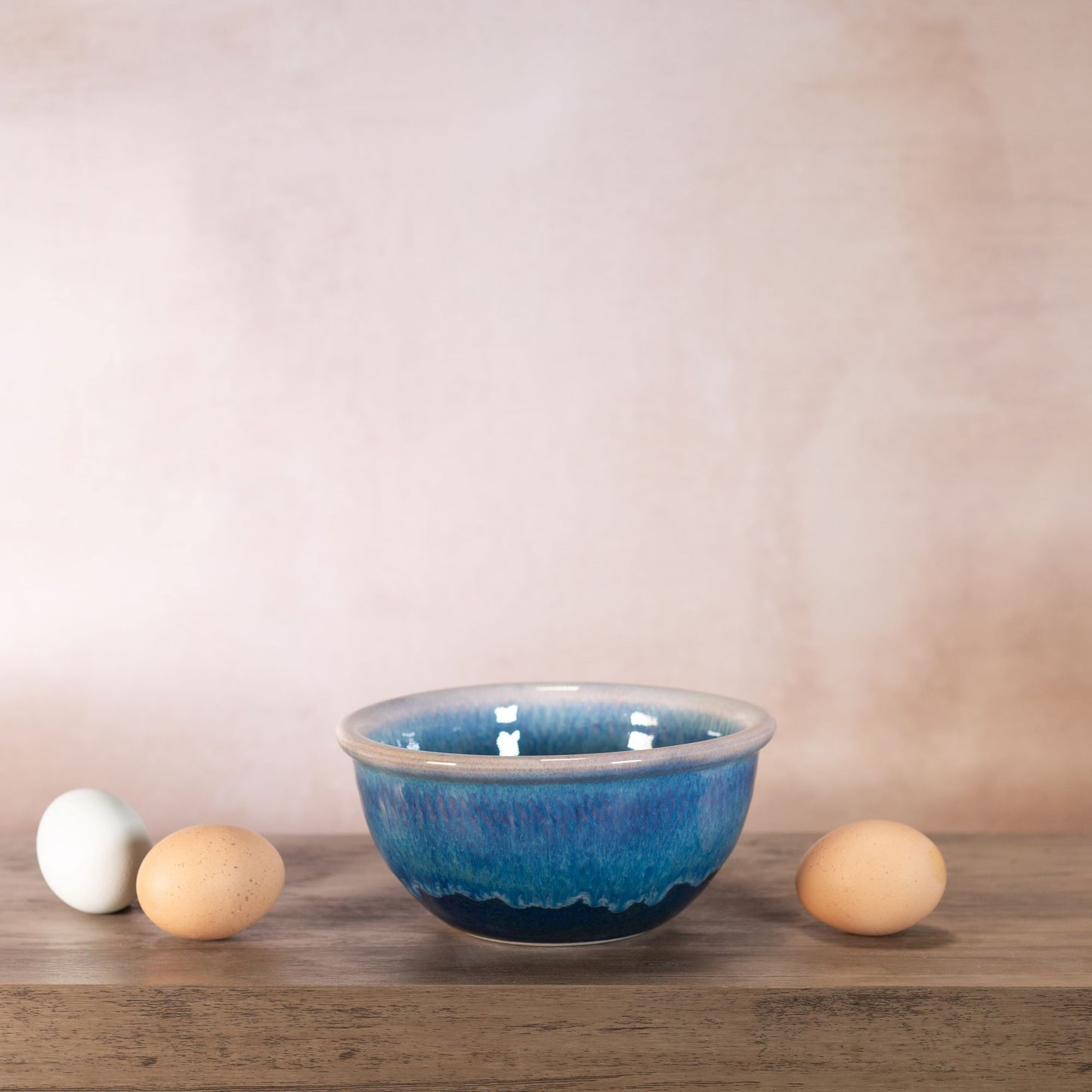 Handmade Pottery 6 Inch Mixing Bowl in Cobalt pattern made by Carroccia Tony in Italy