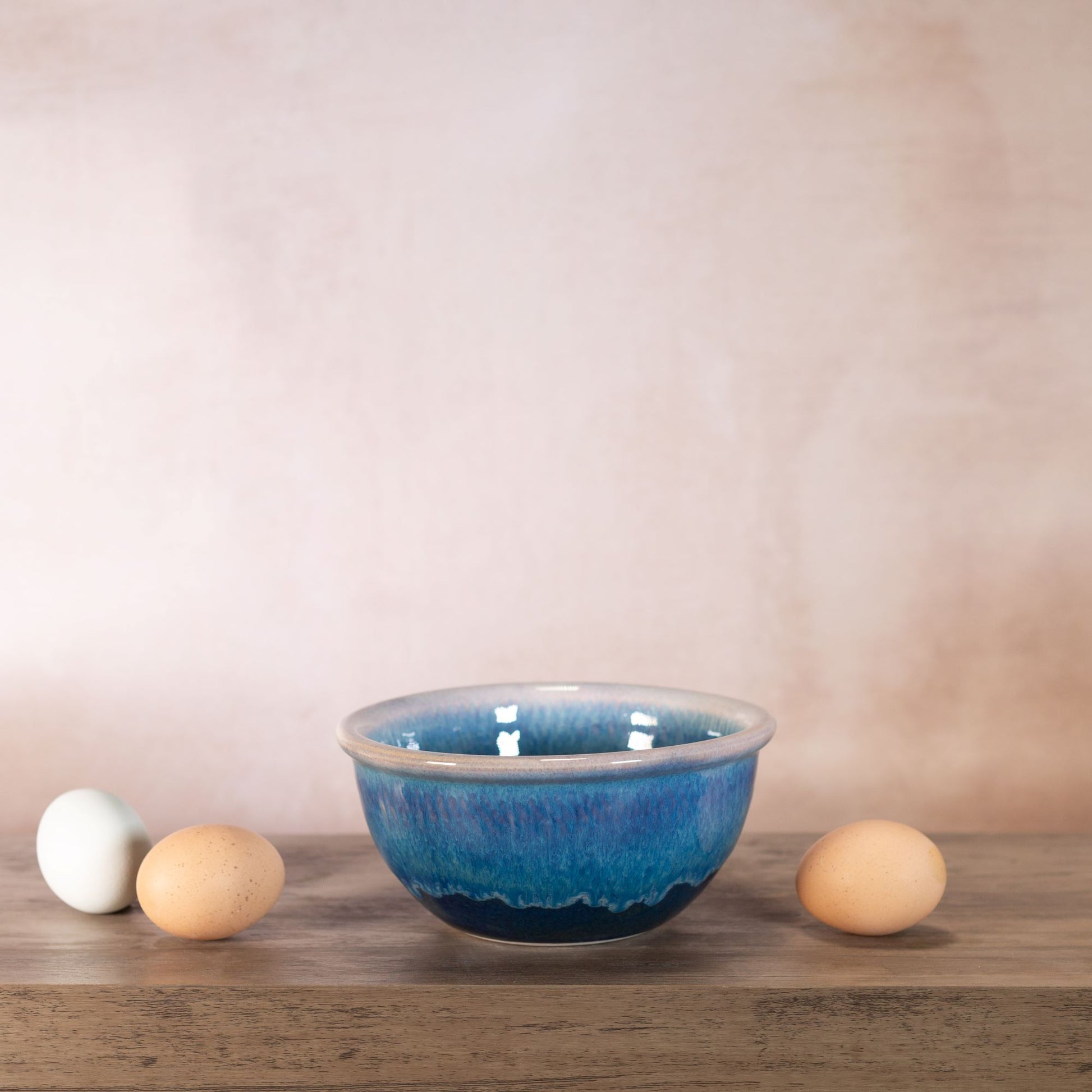 Handmade Pottery 6 Inch Mixing Bowl in Cobalt pattern made by Carroccia Tony in Italy