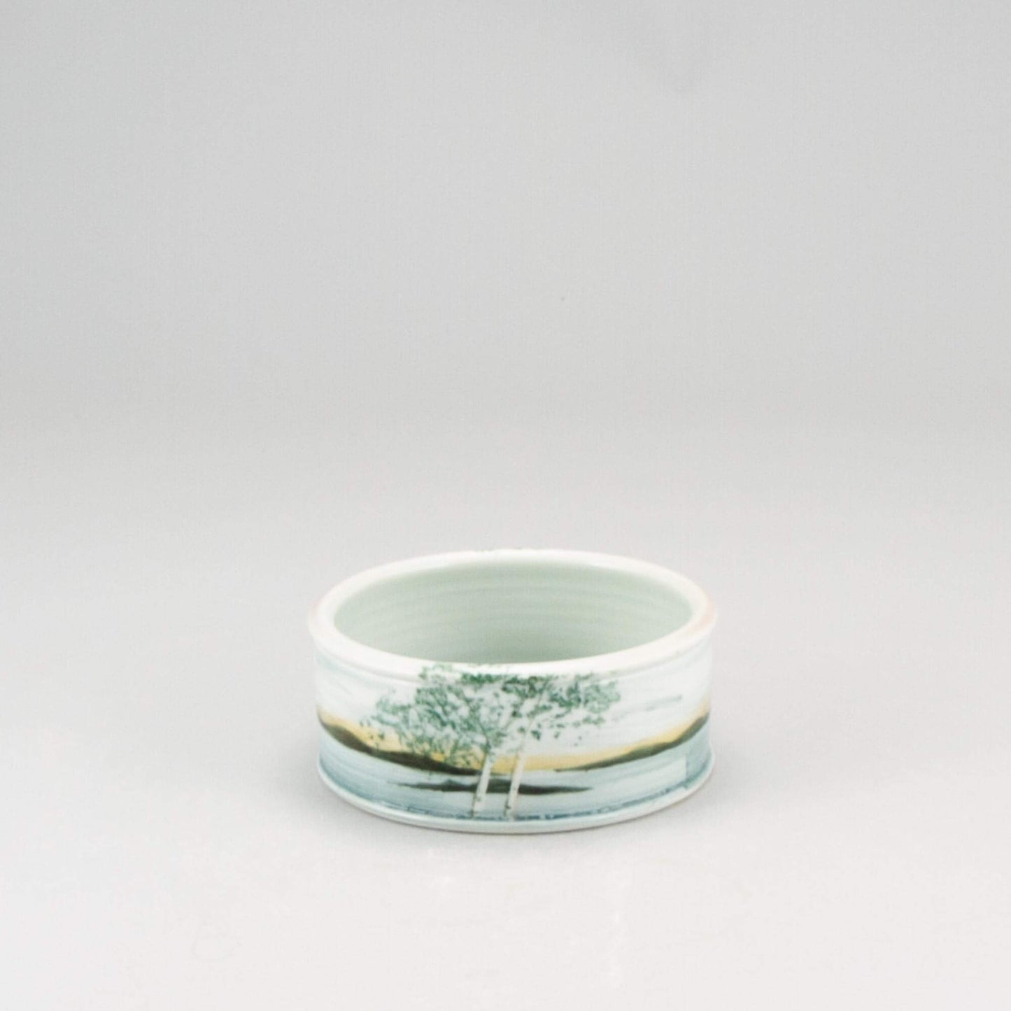 Handmade Pottery Brie Baker in Birch Point pattern made by Carroccia Tony in Italy