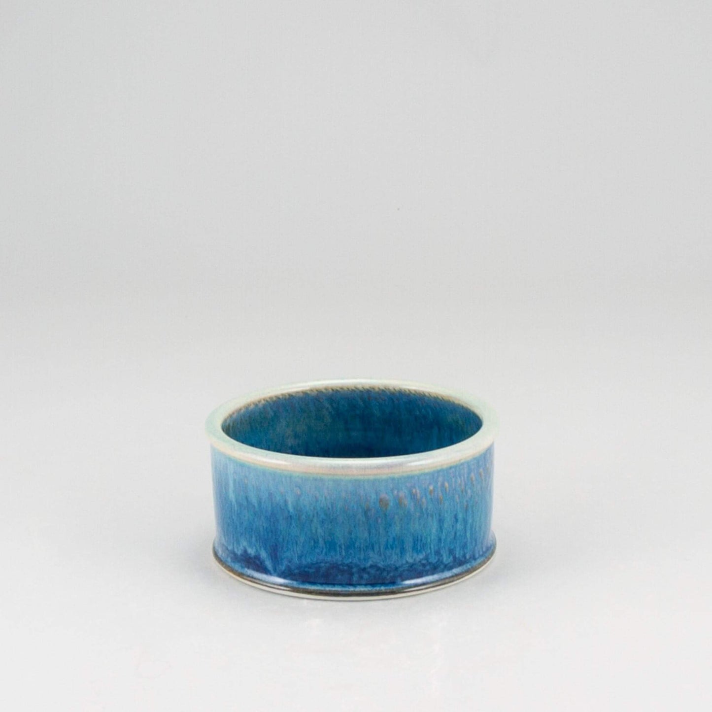 Handmade Pottery Brie Baker in Cobalt pattern made by Carroccia Tony in Italy