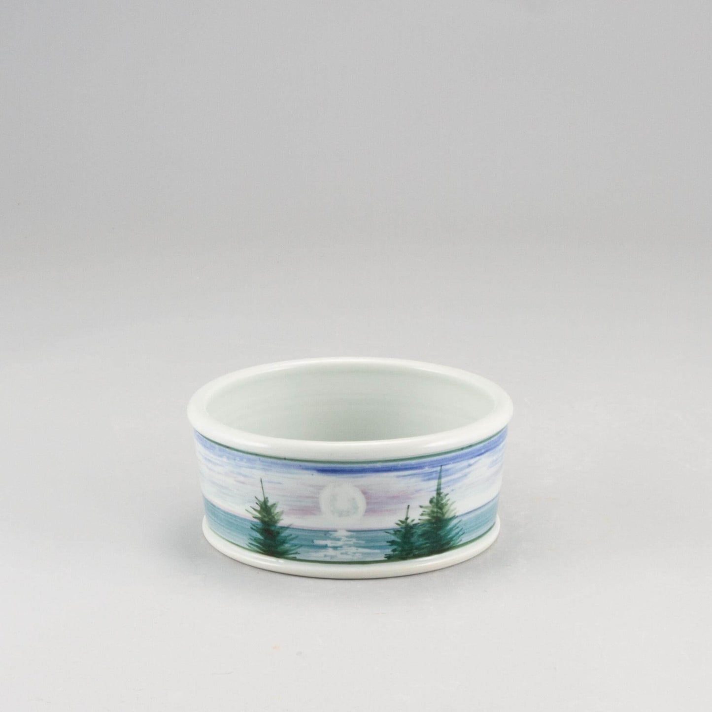 Handmade Pottery Brie Baker in Moon pattern made by Carroccia Tony in Italy