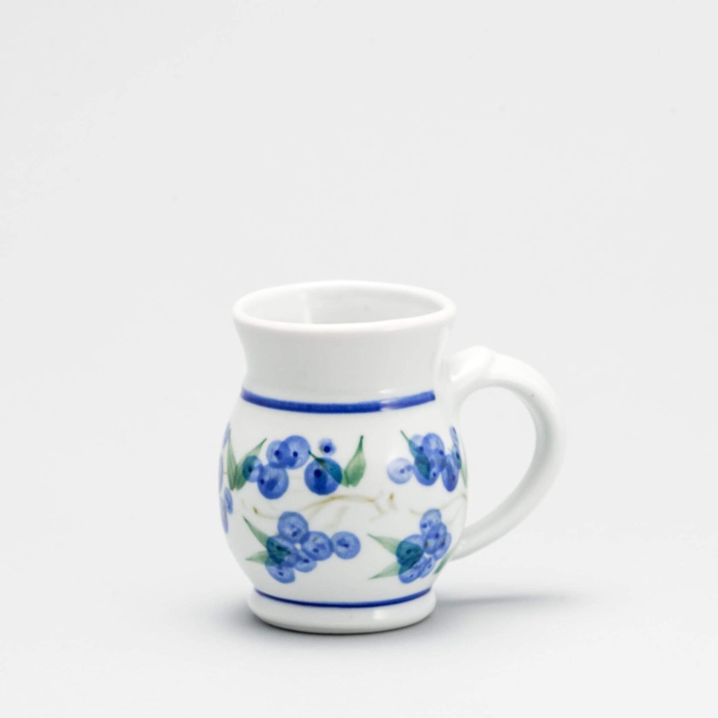 Handmade Pottery Curvy Mug made by Carroccia Tony in Italy Blueberry