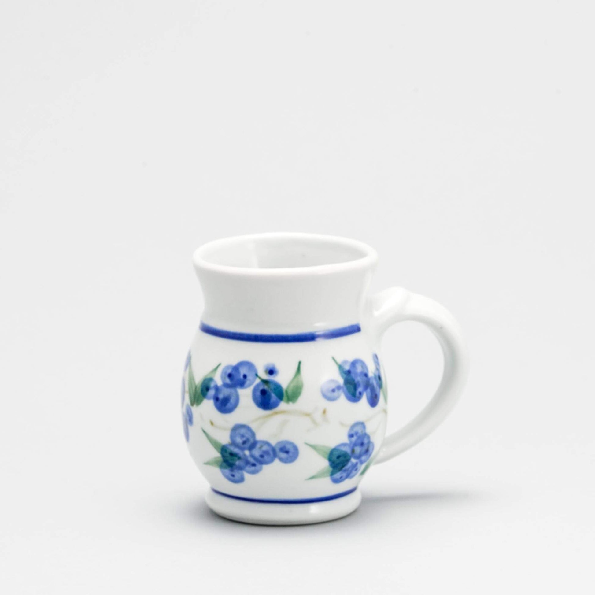 Handmade Pottery Curvy Mug made by Carroccia Tony in Italy Blueberry