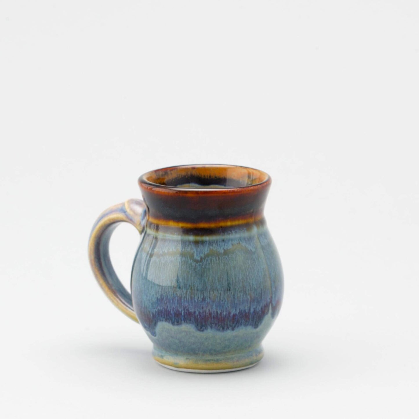 Handmade Pottery Curvy Mug made by Carroccia Tony in Italy Purple Hamada