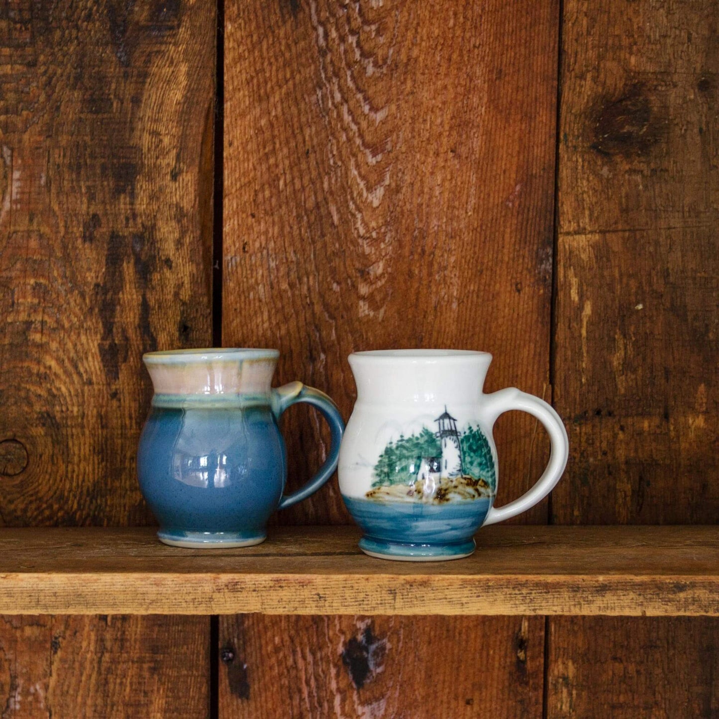 Handmade Pottery Curvy Mug made by Carroccia Tony in Italy
