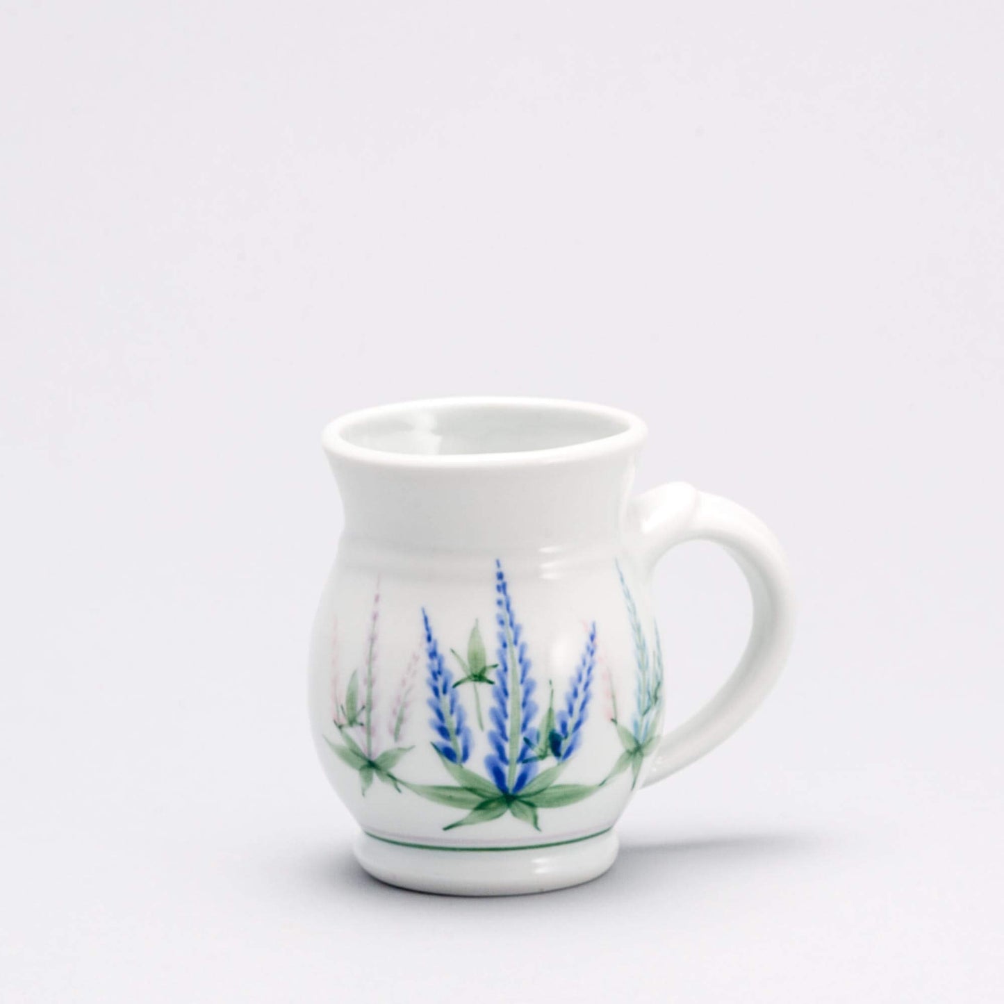 Handmade Pottery Curvy Mug made by Carroccia Tony in Italy Lupine