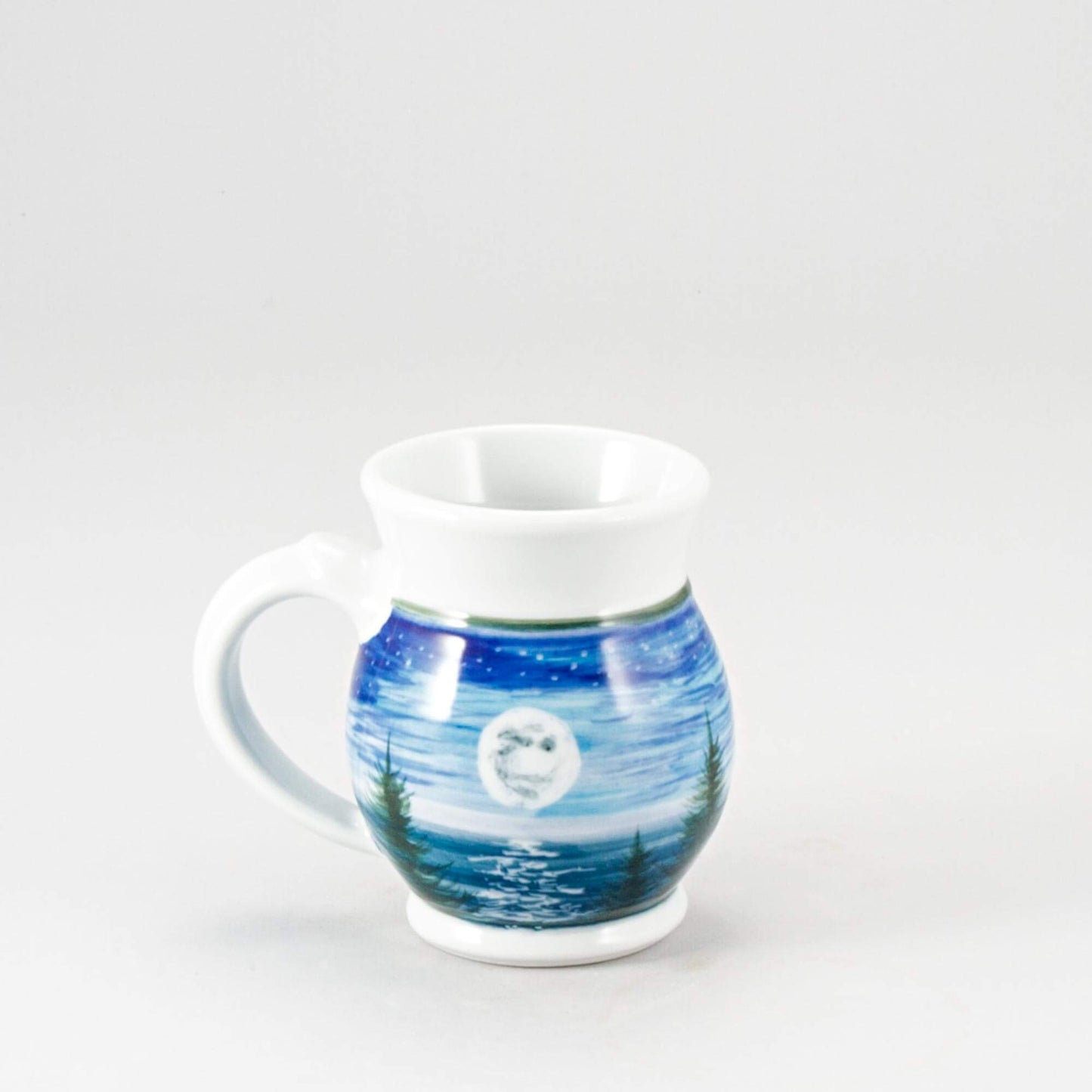 Handmade Pottery Curvy Mug made by Carroccia Tony in Italy Moon