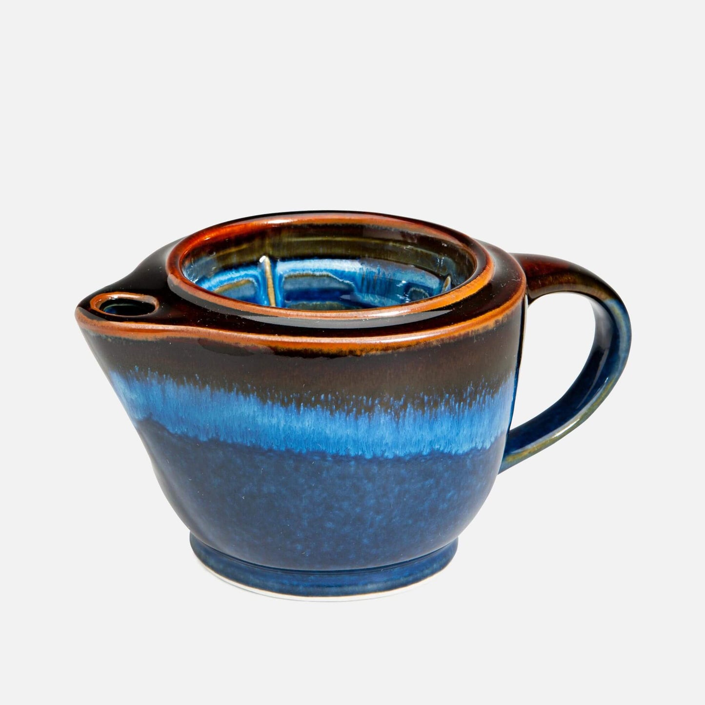 G20 Shaving Scuttle Handmade by Carroccia Tony in Georgetown Maine in Blue Glaze