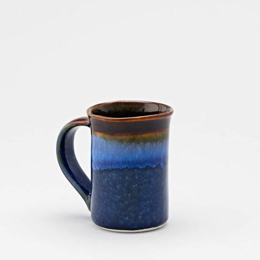 Handmade Pottery Large Mug made by Carroccia Tony  in Italy Blue Hamada