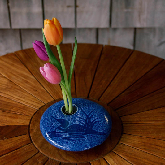 Round Ikebana, Blue Loon
