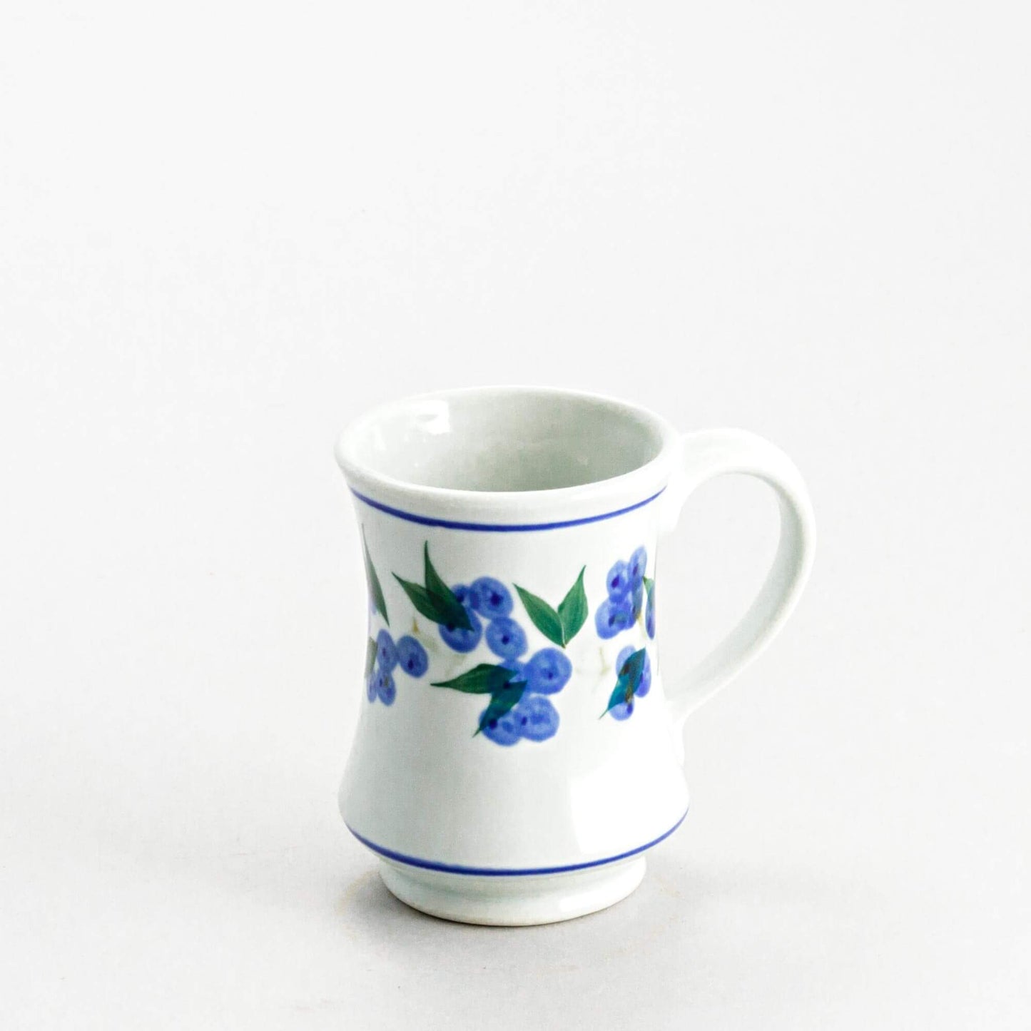 Handmade Pottery Pedestal Mug made by Carroccia Tony in Italy Blueberry