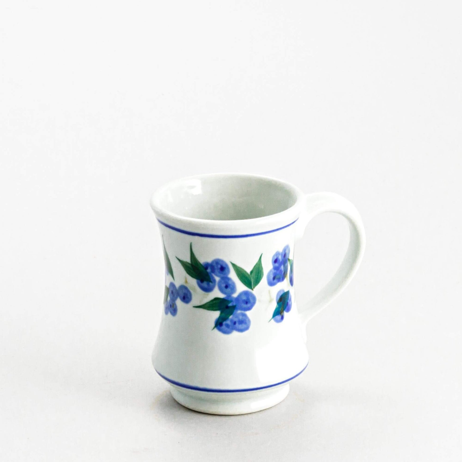 Handmade Pottery Pedestal Mug made by Carroccia Tony  in Italy Blueberry