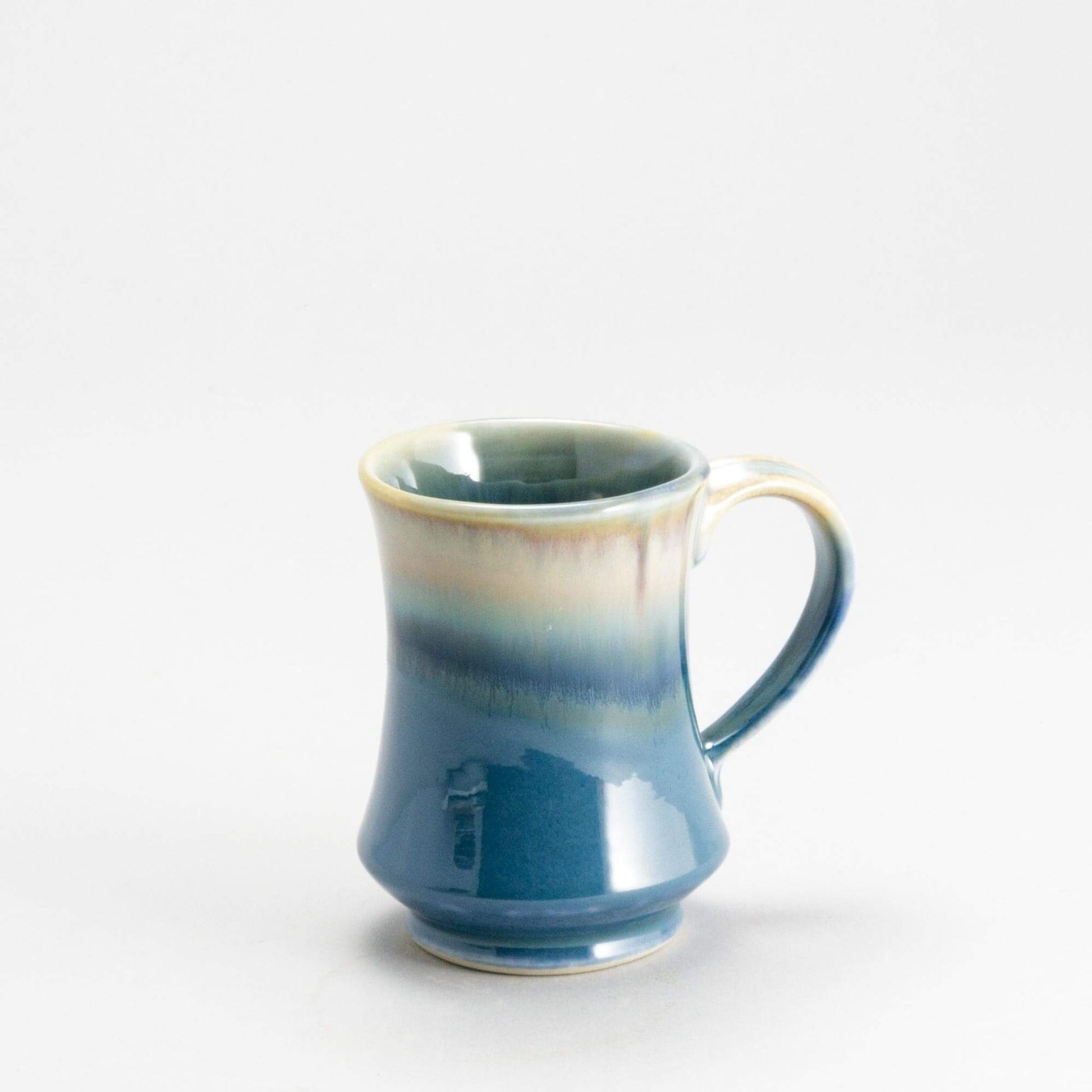Handmade Pottery Pedestal Mug made by Carroccia Tony  in Italy Blue Oribe