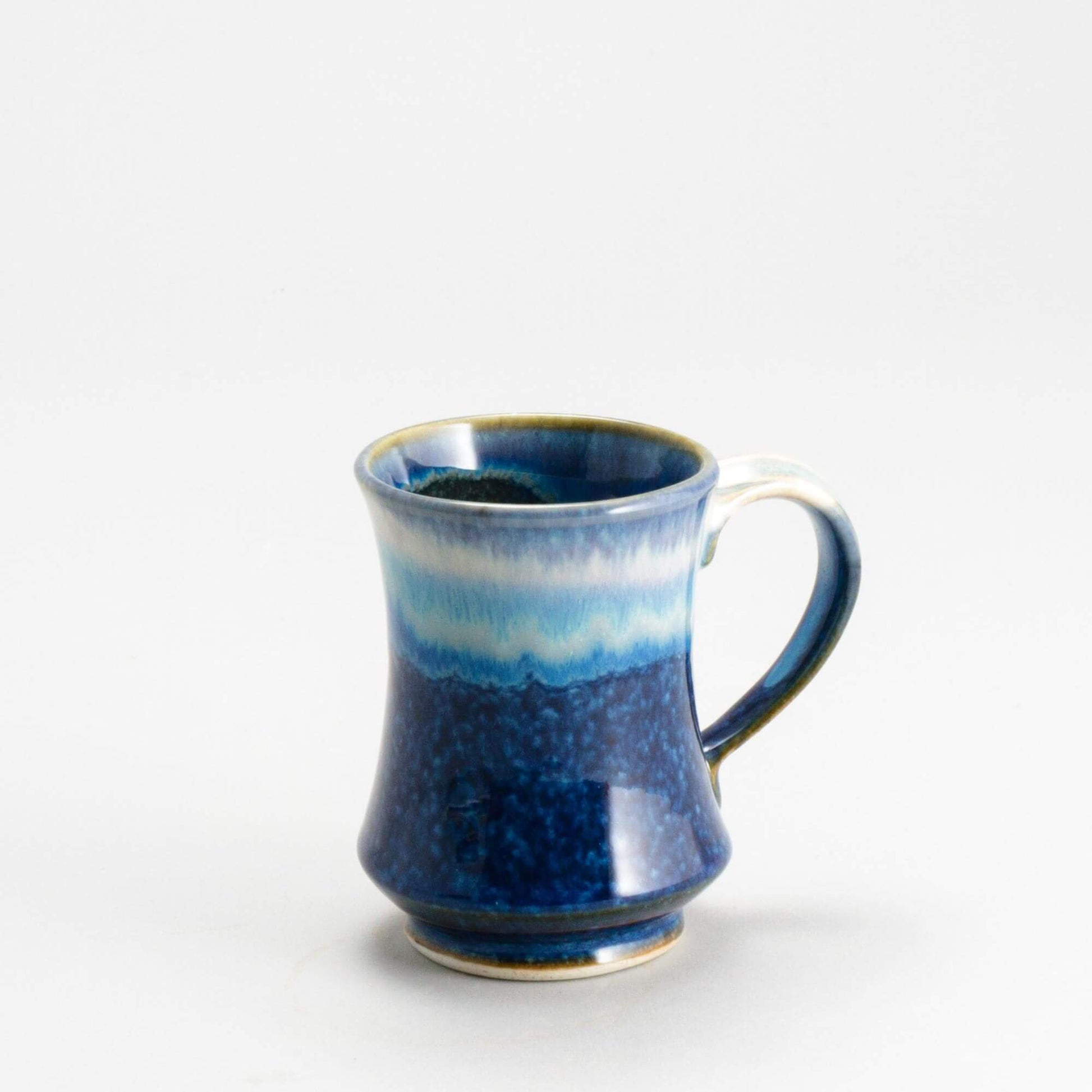 Handmade Pottery Pedestal Mug made by Carroccia Tony  in Italy Cobalt