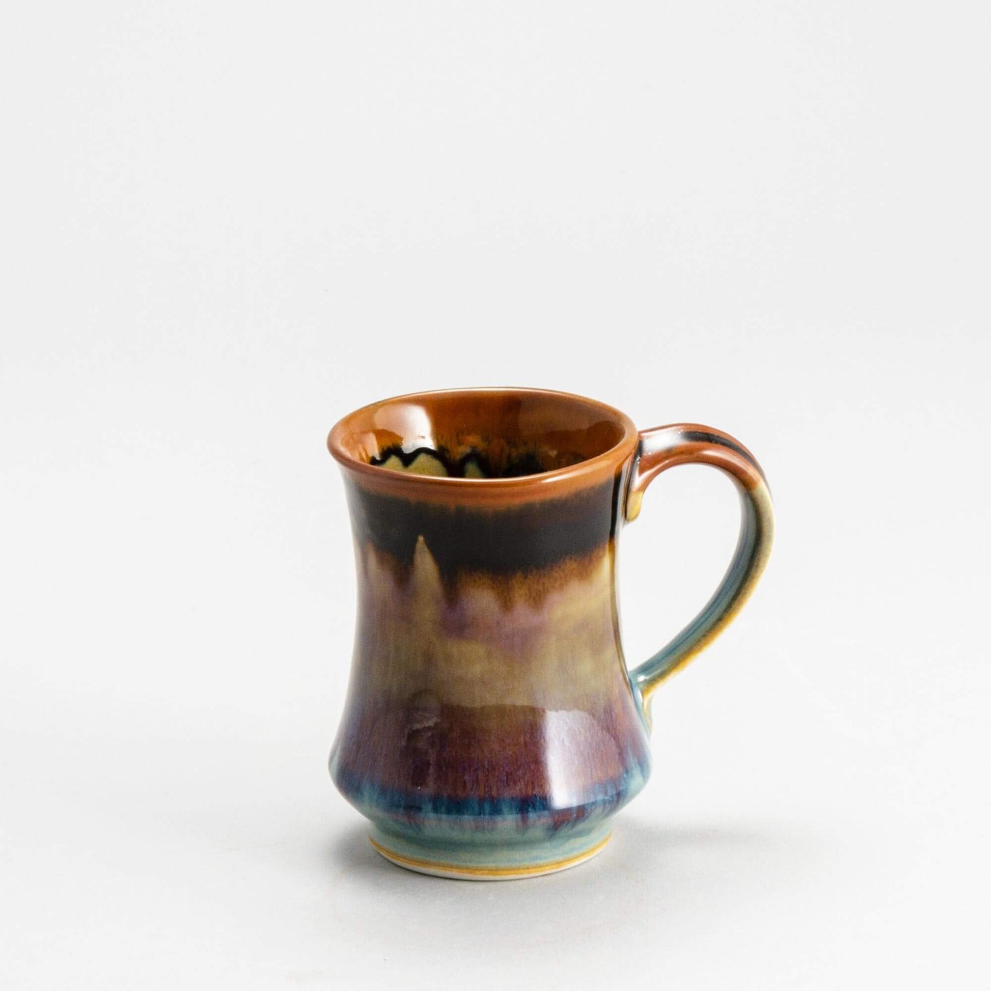 Handmade Pottery Pedestal Mug made by Carroccia Tony  in Italy Purple Hamada