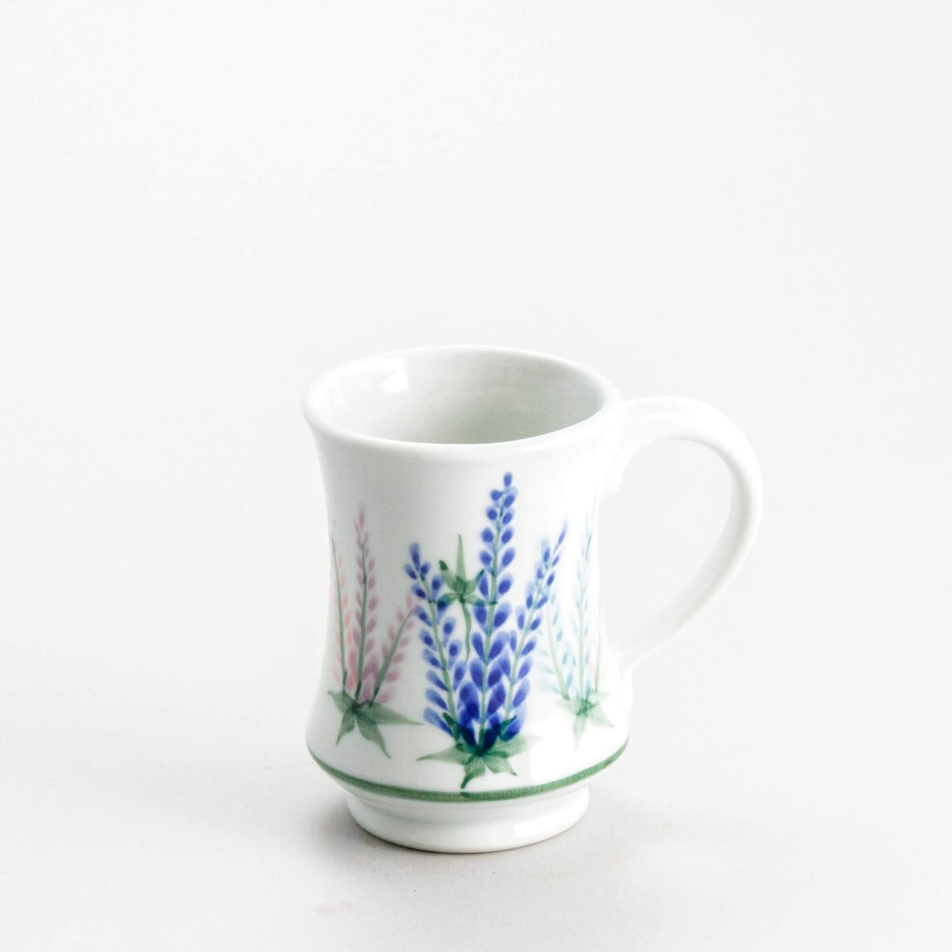 Handmade Pottery Pedestal Mug made by Carroccia Tony  in Italy Lupine