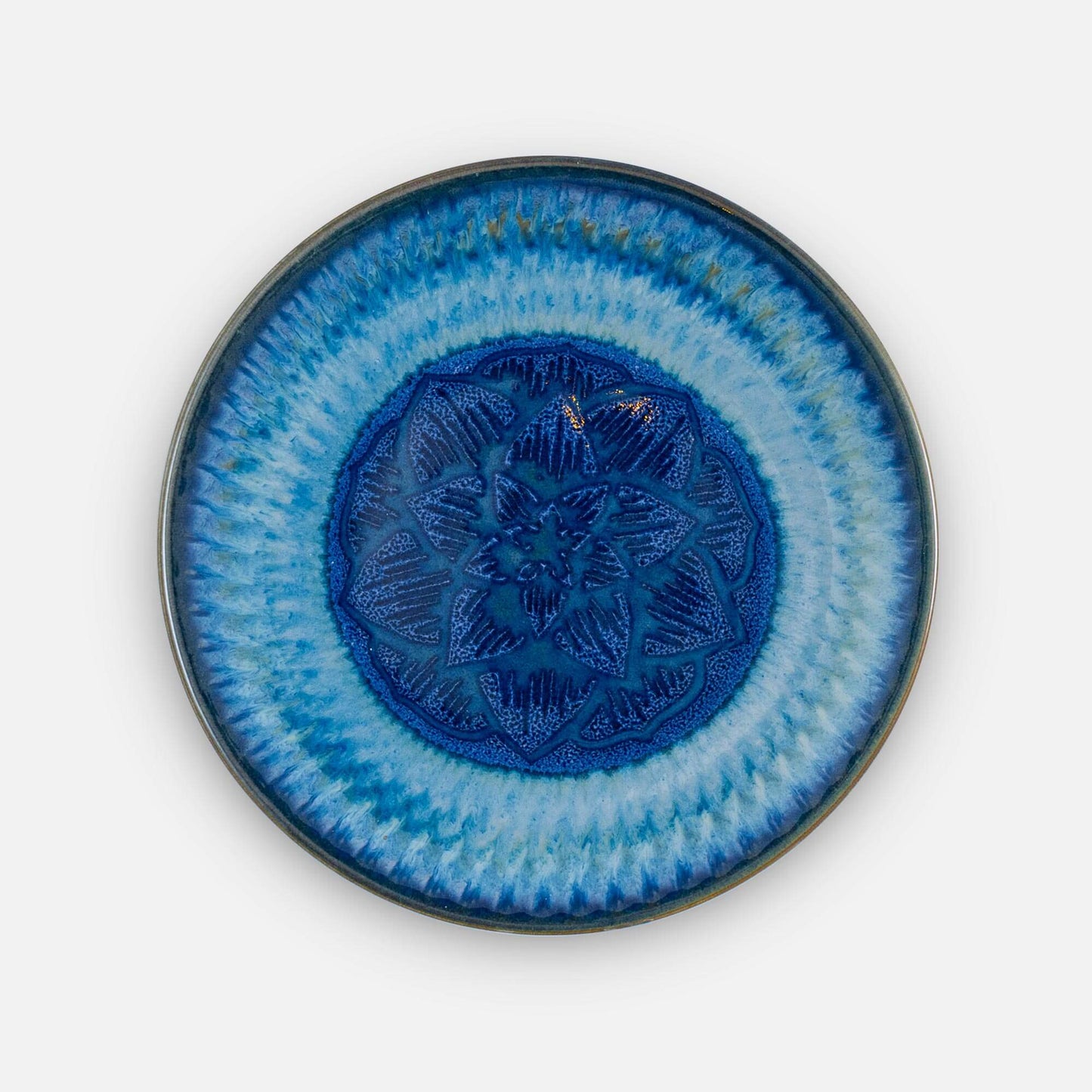 Handmade Pottery Rimless Dinner Plate made by Carroccia Tony in Italy