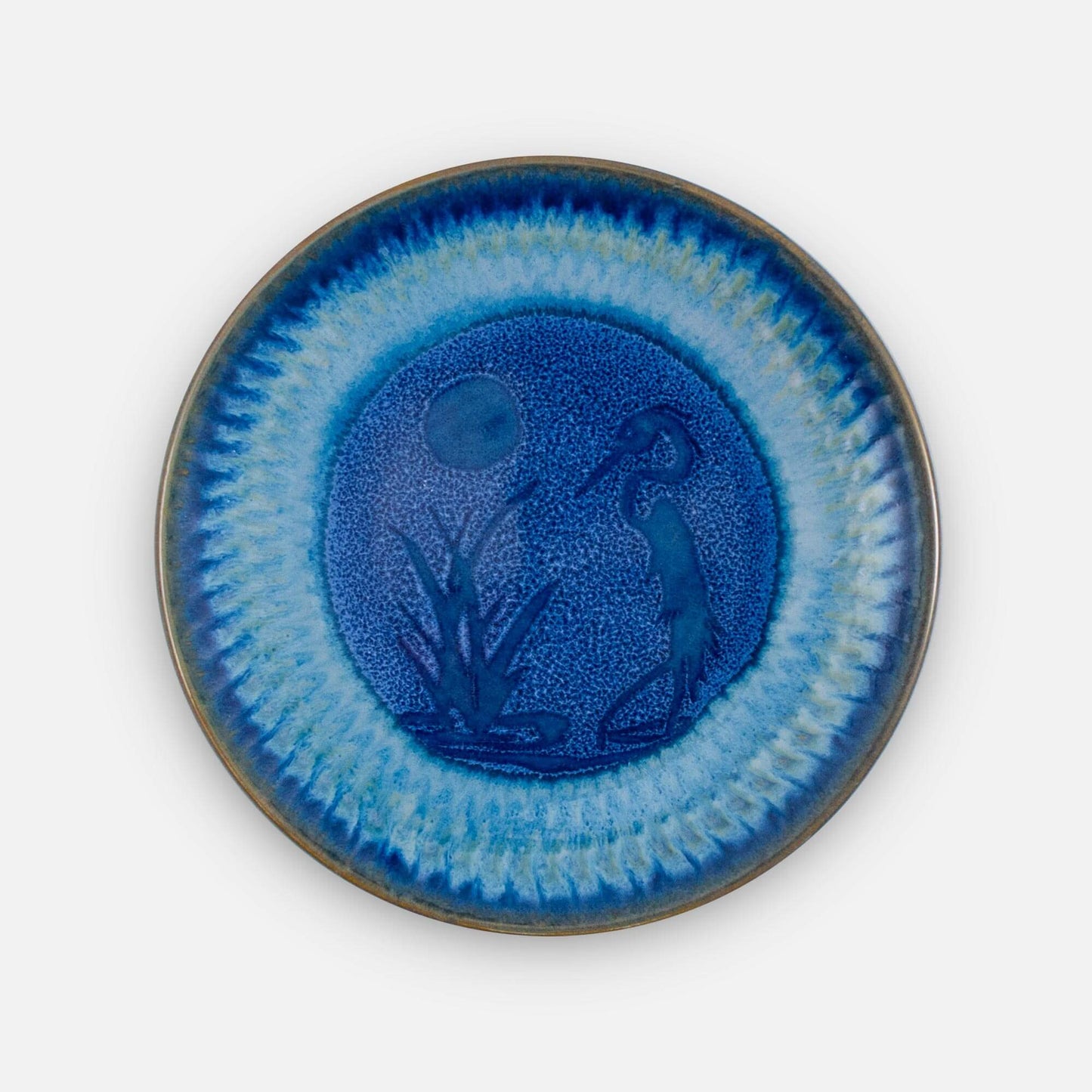 Handmade Pottery Rimless Dinner Plate made by Carroccia Tony in Italy