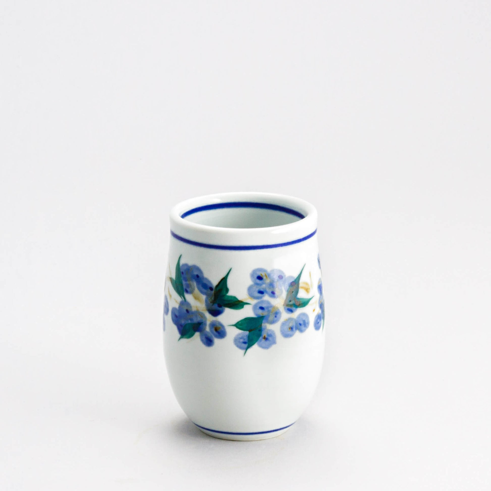 Handmade Pottery Stemless Wine Tumbler made by Carroccia Tony  in Italy Blueberry