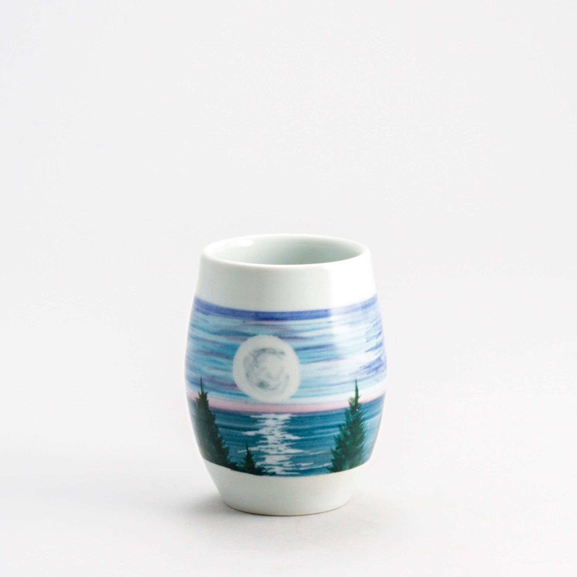 Handmade Pottery Stemless Wine Tumbler made by Carroccia Tony  in Italy Moon