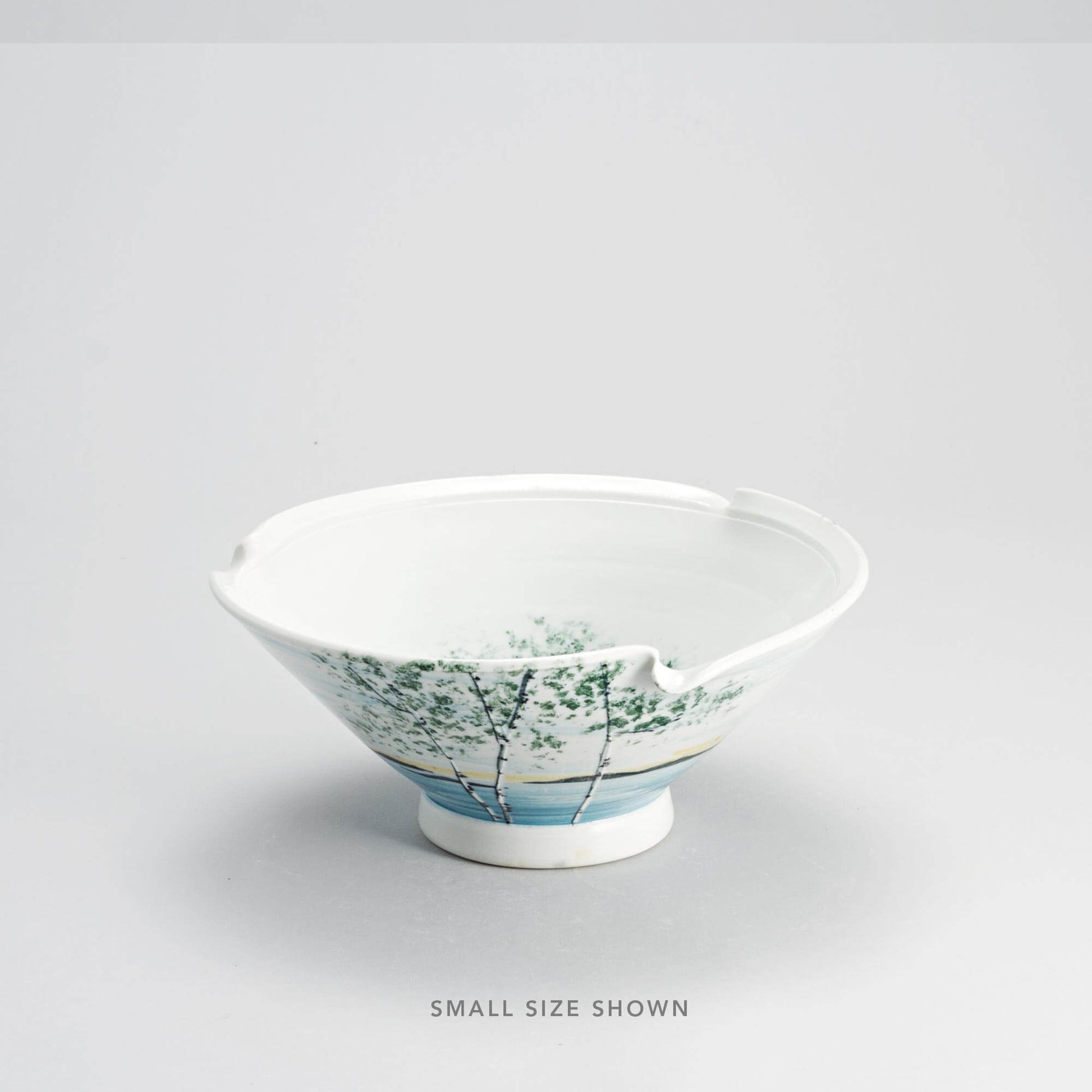 Handmade Pottery Signature Wave Bowl in Birch Point pattern made by Carroccia Tony  in Italy