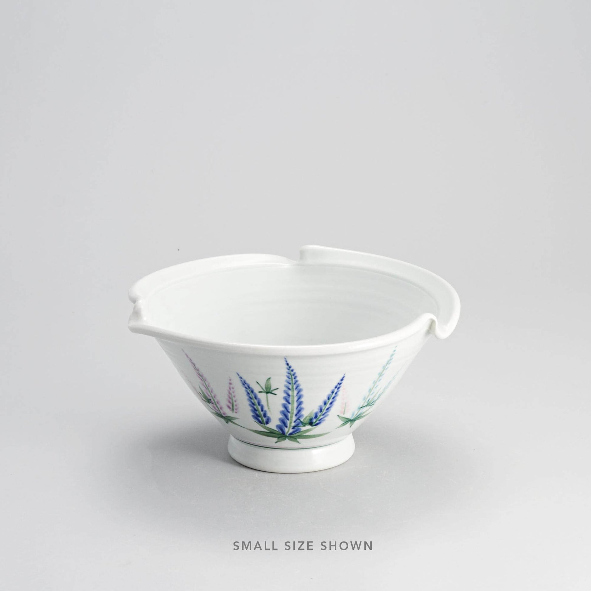 Handmade Pottery Signature Wave Bowl in Lupine pattern made by Carroccia Tony  in Italy