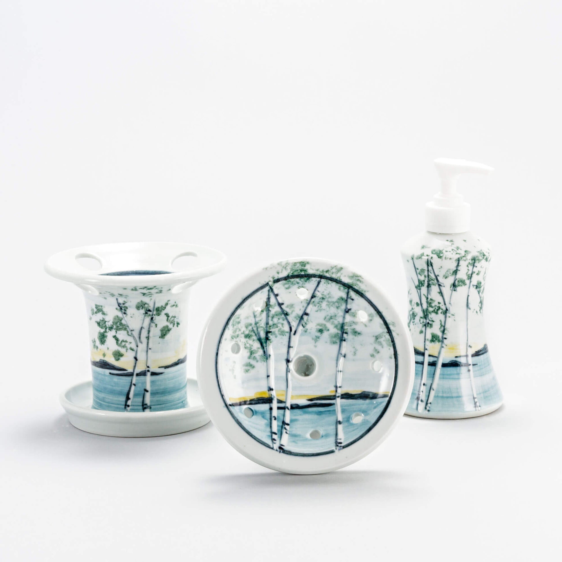 Handmade Pottery Bath Set made by Carroccia Tony  in Italy