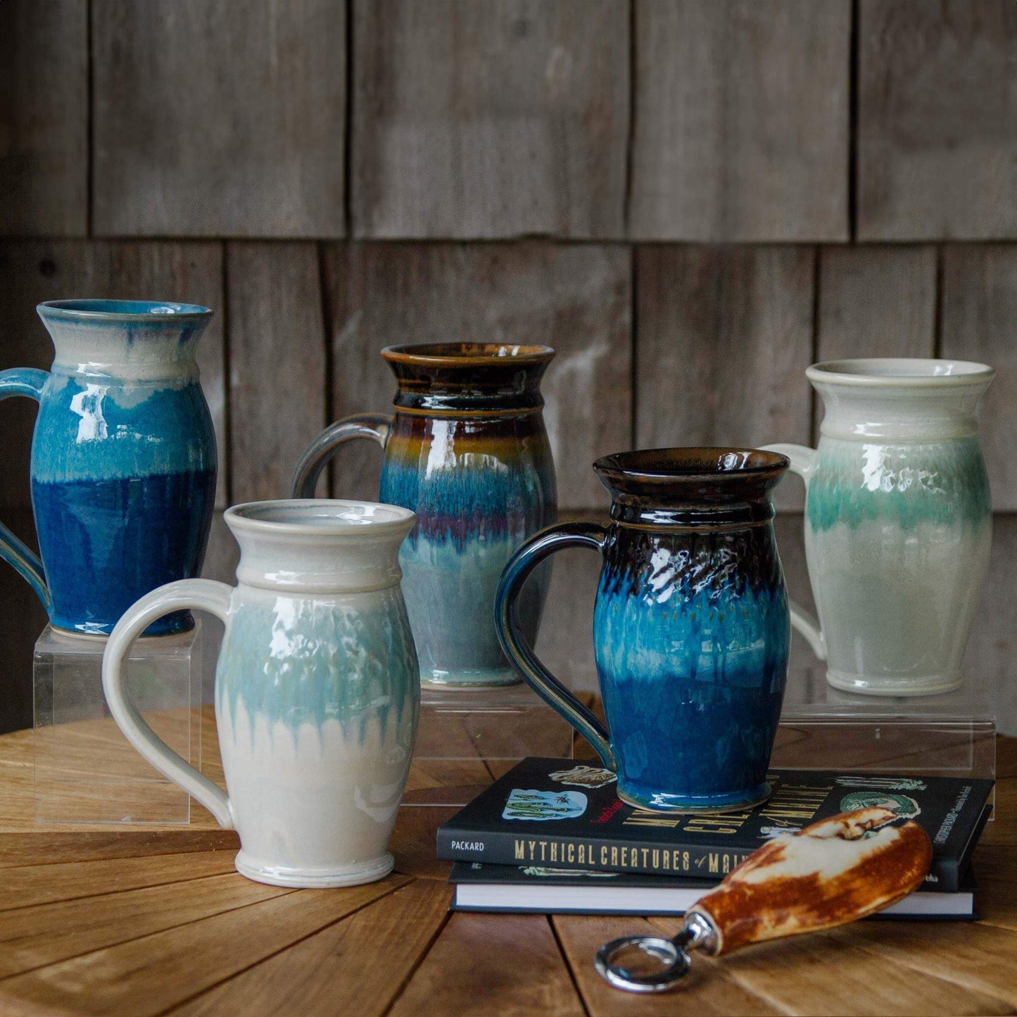Handmade Pottery Beer Stein made by Carroccia Tony in Italy