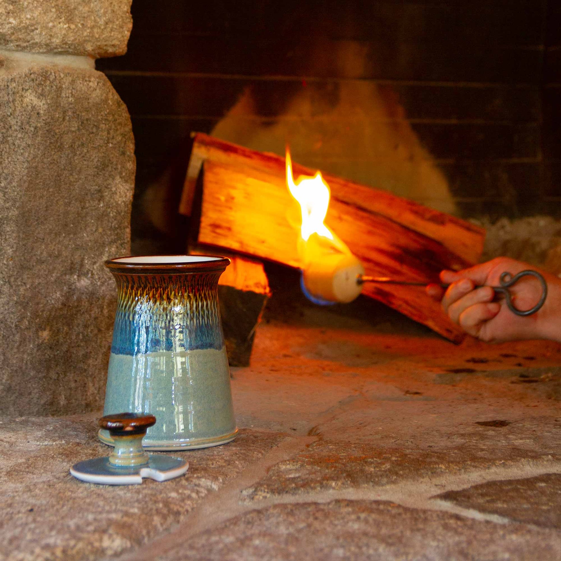 Handmade Pottery Firelighter  made by Carroccia Tony  in Italy