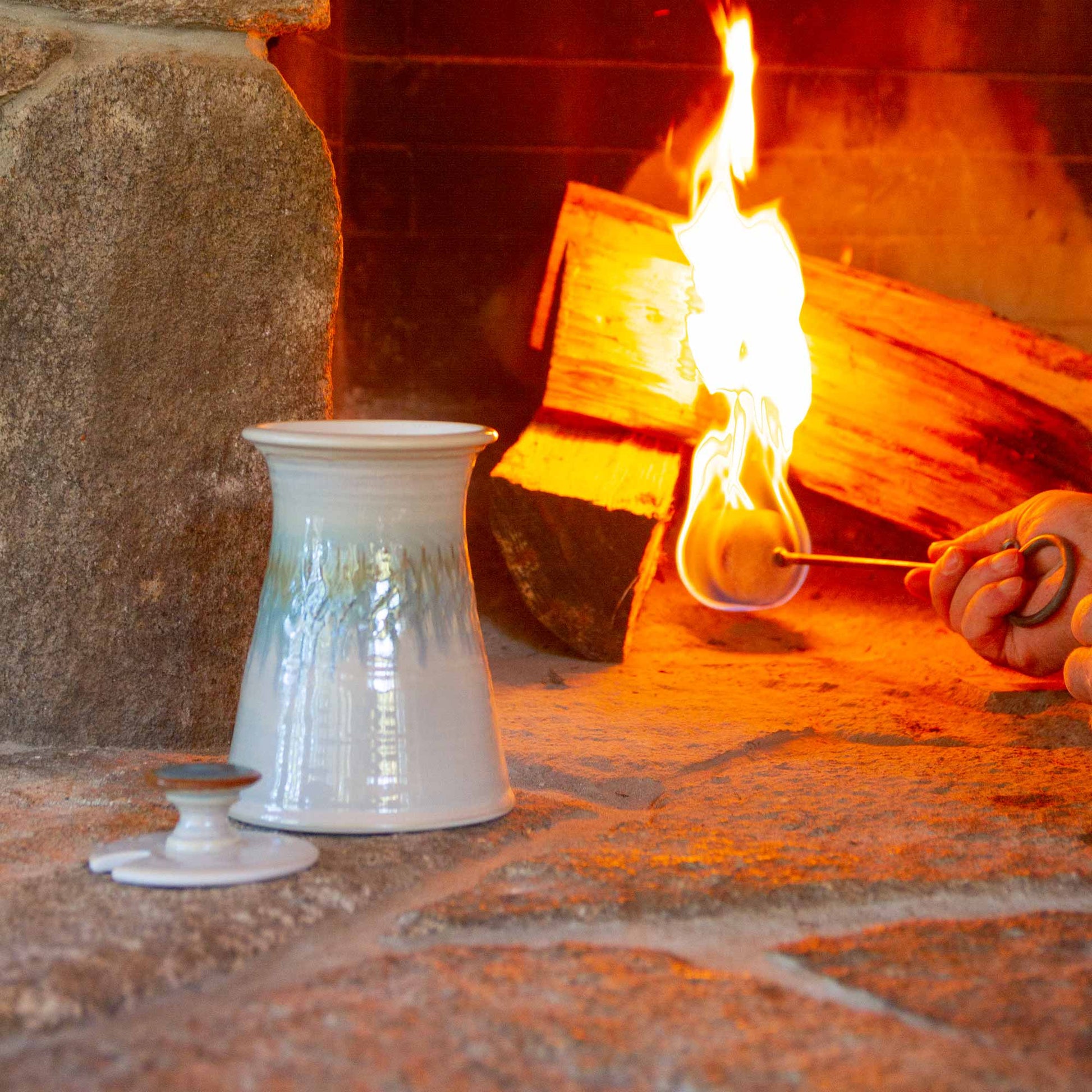 Handmade Pottery Firelighter  made by Carroccia Tony  in Italy