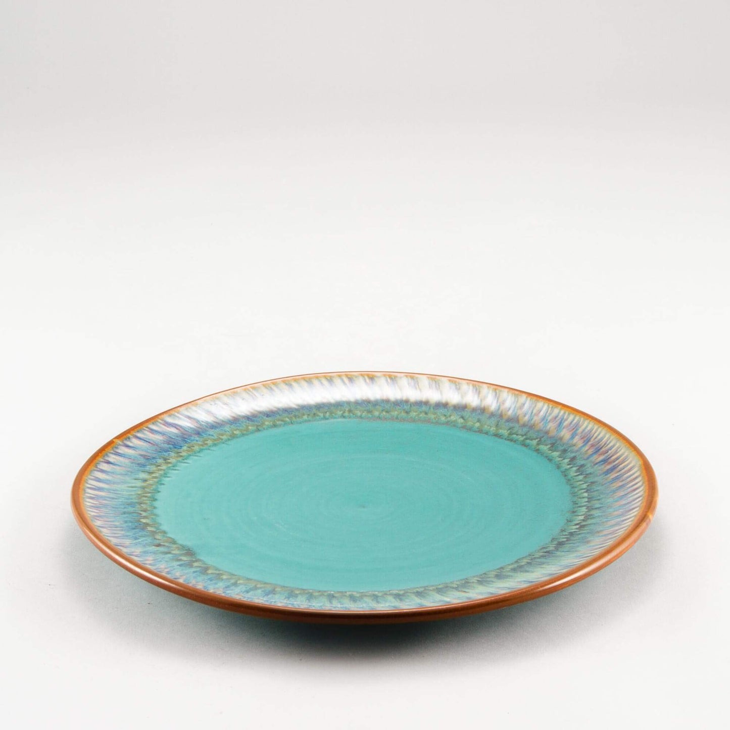 Handmade Pottery Rimless Dinner Plate made by Carroccia Tony in Italy