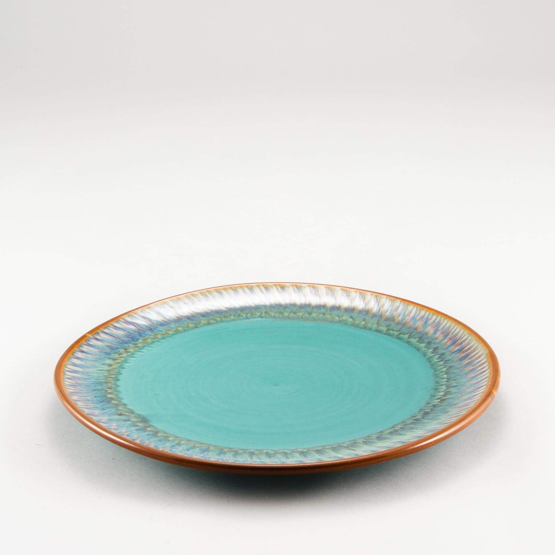 Handmade Pottery Rimless Dinner Plate made by Carroccia Tony  in Italy