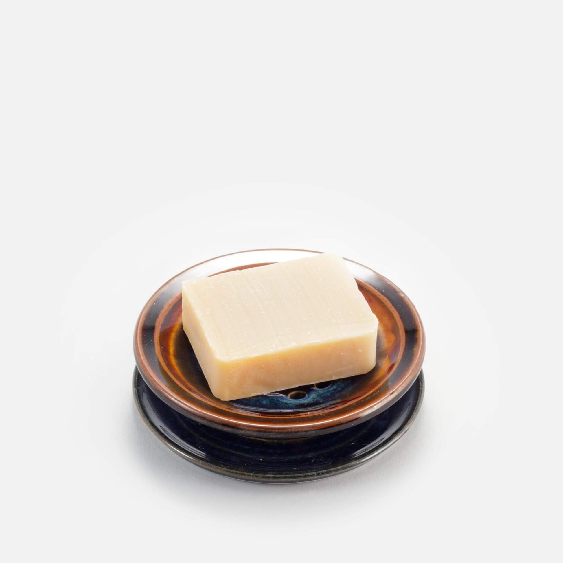 Handmade Pottery Soap Dish in Blue Hamada pattern made by Carroccia Tony  in Italy