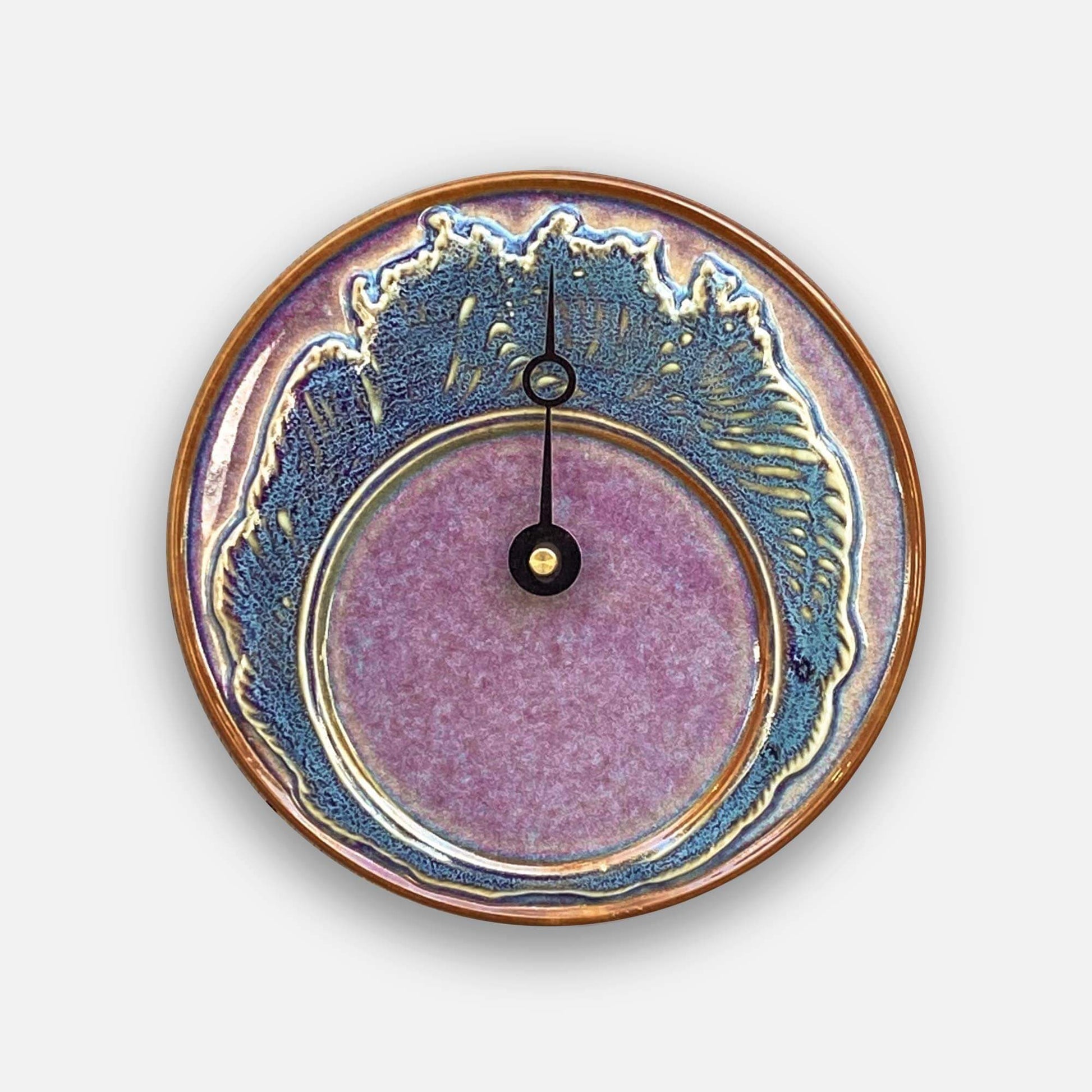 Handmade Pottery Tide Clock in Limited Edition Island Sunset pattern made by Carroccia Tony  in Italy