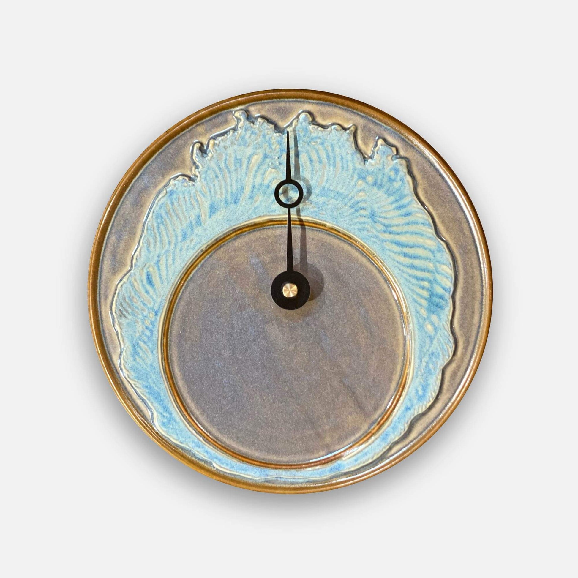 Handmade Pottery Tide Clock in Sea Glass pattern made by Carroccia Tony  in Italy