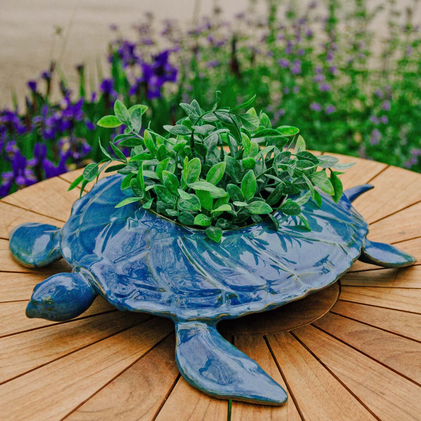 Handmade Pottery Turtle Sculpture Planter made by Carroccia Tony in Italy